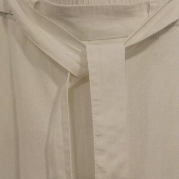 Land N Sea  High rise wide leg white linen pants with sash - Picture 2 of 10